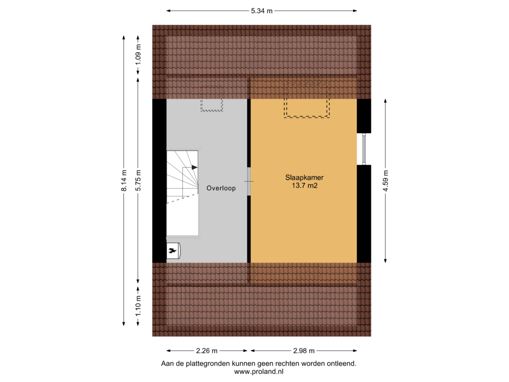 Bekijk plattegrond van 2e Verdieping van Carolinenburg 1