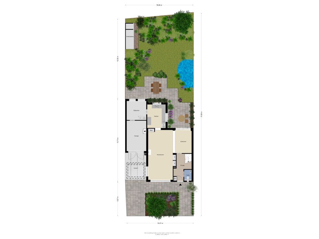 View floorplan of Begane grond tuin of Elzenstraat 11