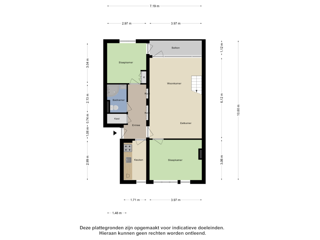 Bekijk plattegrond van Derde Verdieping van Witte de Withstraat 9-D