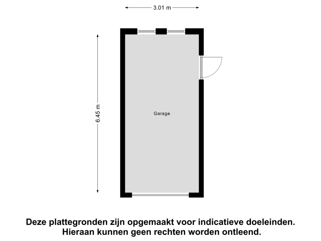 Bekijk plattegrond van Garage van Zwarteweg 51-C