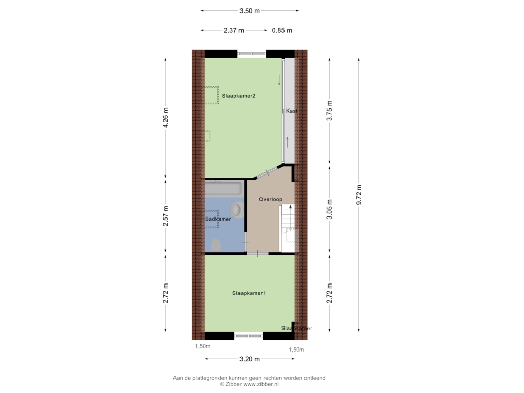 Bekijk plattegrond van Eerste verdieping van Kapellestraat 6