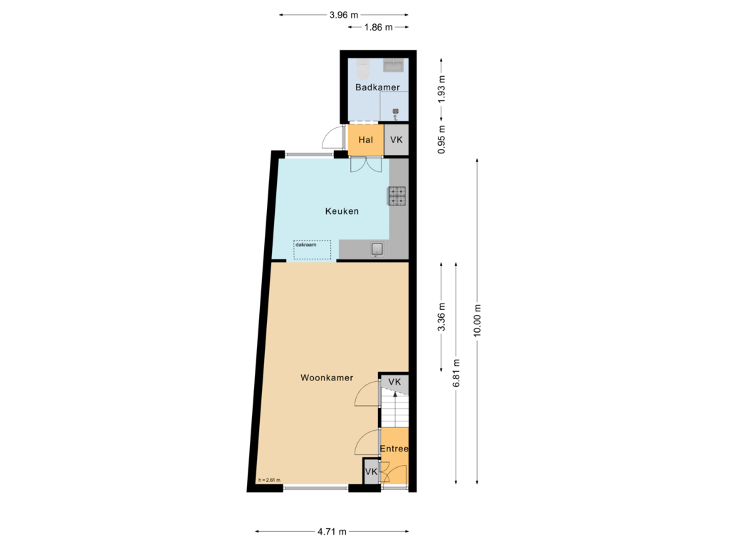 Bekijk plattegrond van Begane grond van Jan in 't Veltstraat 141