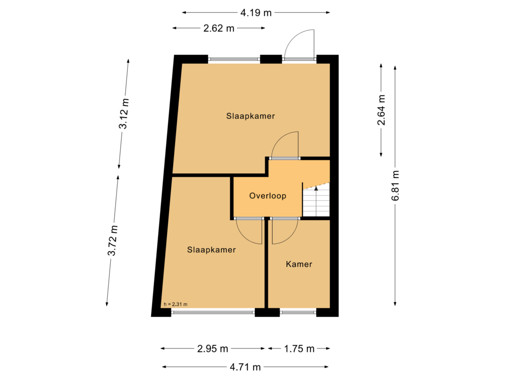 Bekijk plattegrond van Eerste verdieping van Jan in 't Veltstraat 141