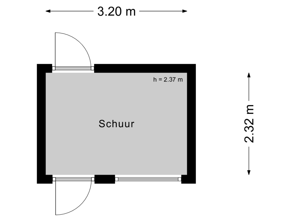 Bekijk plattegrond van Schuur van Jan in 't Veltstraat 141