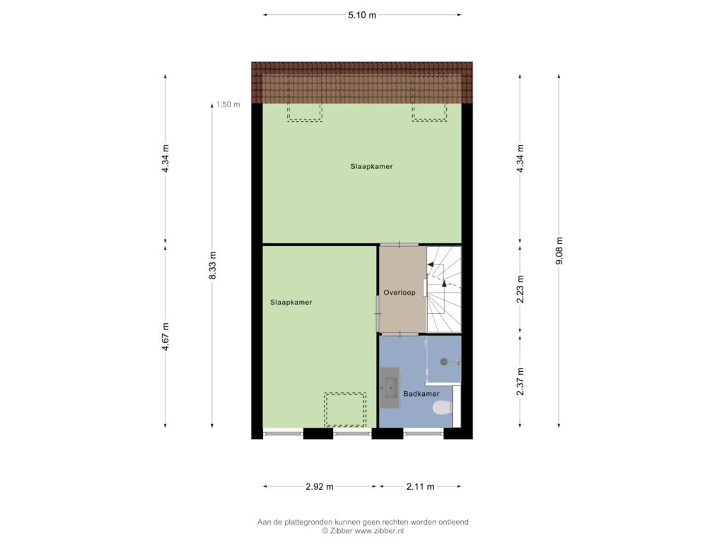 View floorplan of Eerste Verdieping of Avondroodvlinder 76