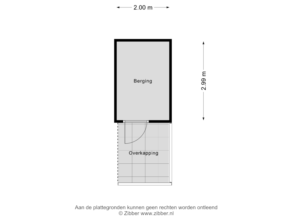 View floorplan of Berging of Avondroodvlinder 76