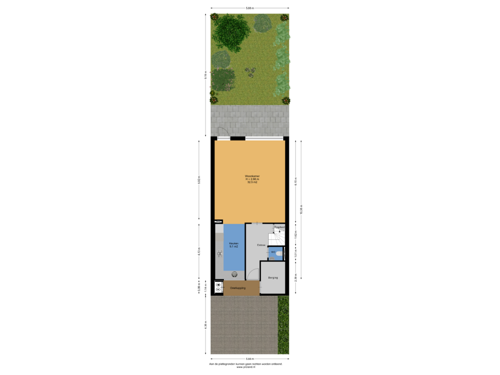 View floorplan of Begane Grond Met Tuin of Luzernevlinder 7