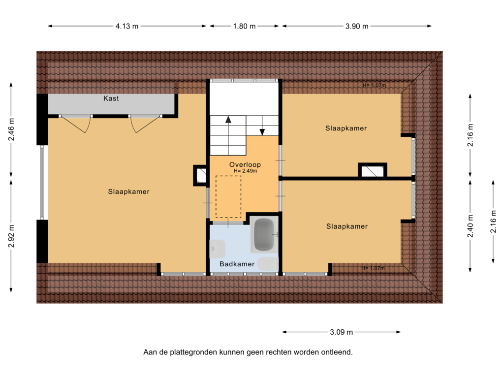 Bekijk plattegrond van 1e verdieping van Birkstraat 90