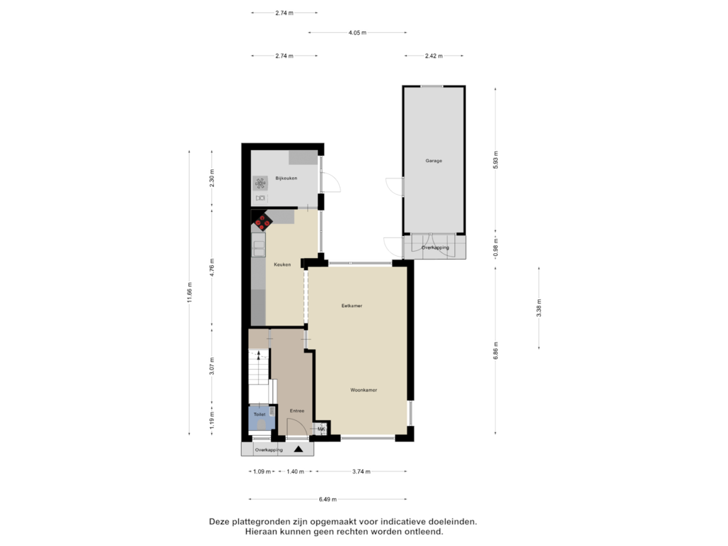 View floorplan of Begane Grond of J.M.Houwenstraat 15