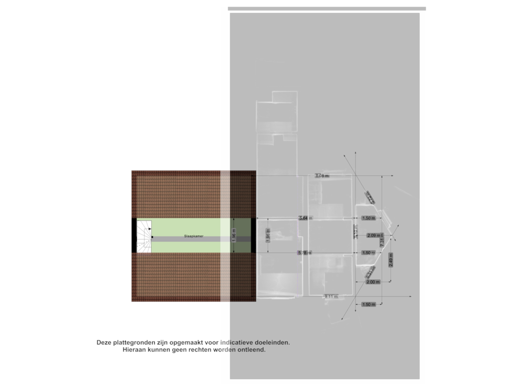 View floorplan of Roof of J.M.Houwenstraat 15