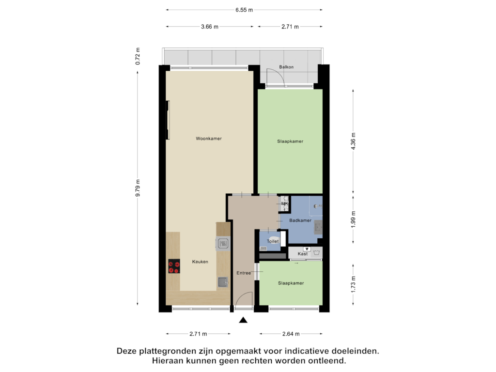 Bekijk plattegrond van Appartement van Langswater 647