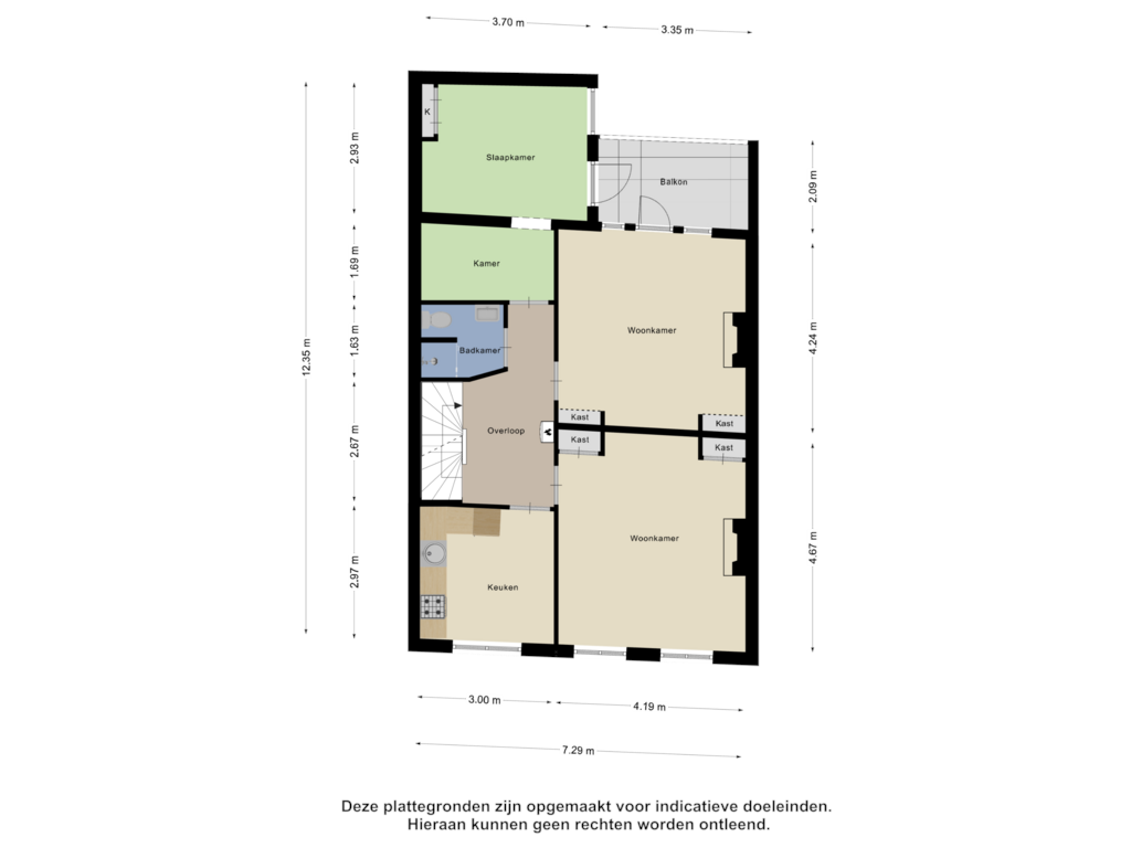 Bekijk plattegrond van Eerste Verdieping van Academiesingel 21-A