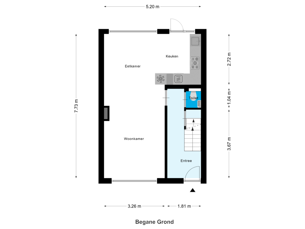 View floorplan of Begane grond of Tormentilstraat 38