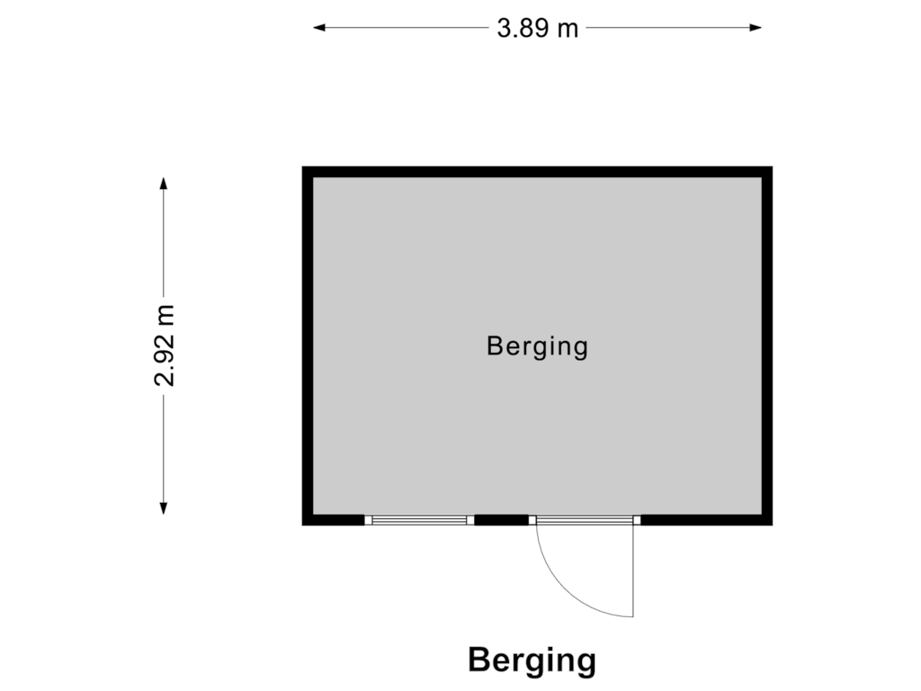 View floorplan of Berging of Tormentilstraat 38