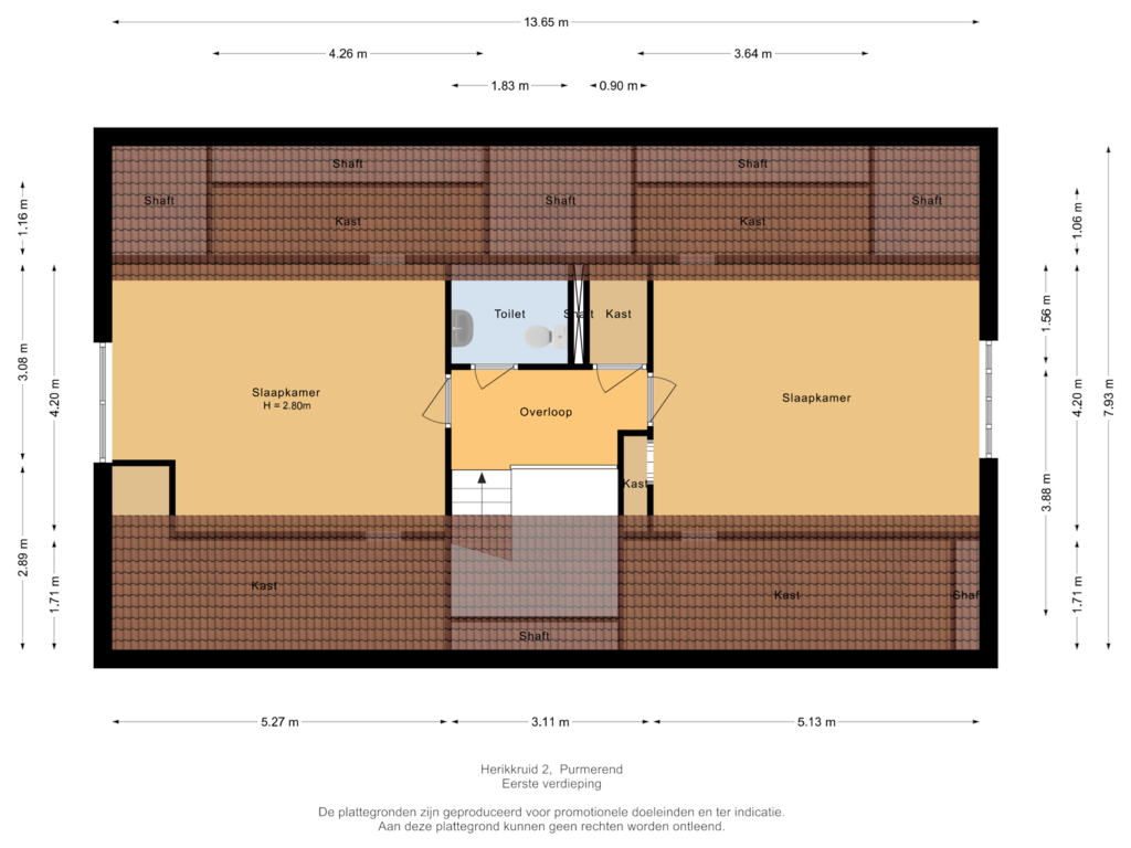 Bekijk plattegrond van Eerste verdieping van Herikkruid 2