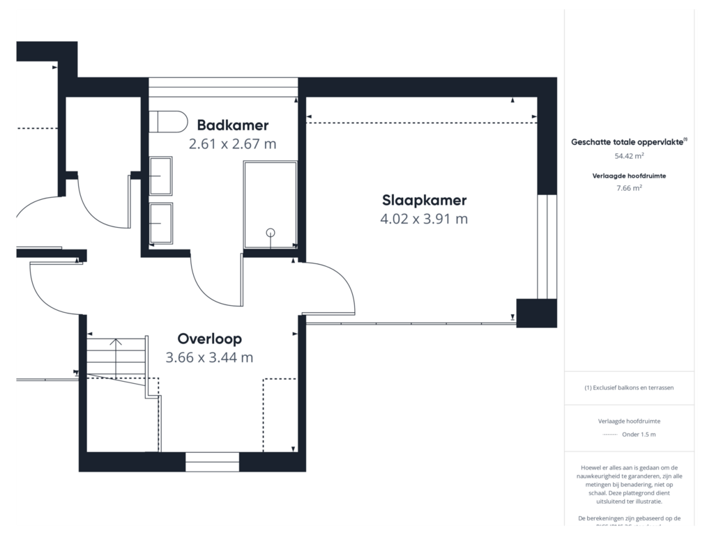 Bekijk plattegrond van 1e Verdieping van Roskamstraat 16