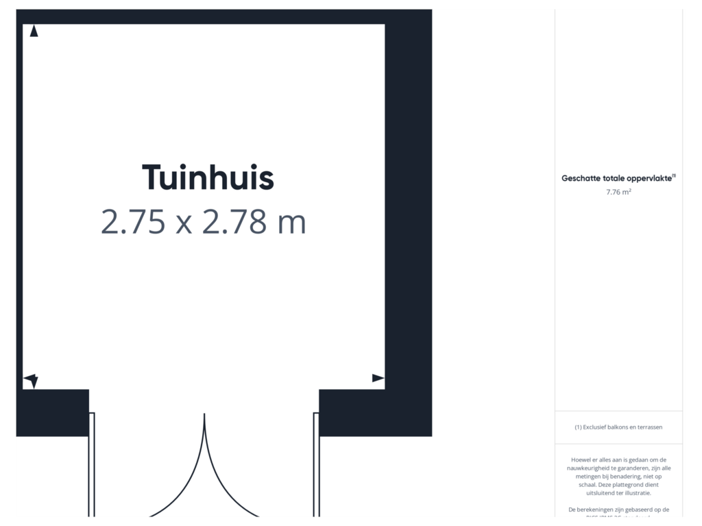 Bekijk plattegrond van Tuinhuis van Roskamstraat 16