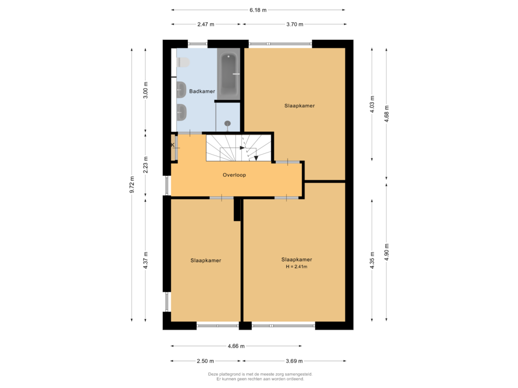 Bekijk plattegrond van Eerste verdieping van Ligusterhage 18