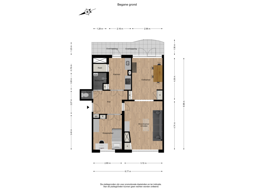 View floorplan of Begane grond of Atjehstraat 15