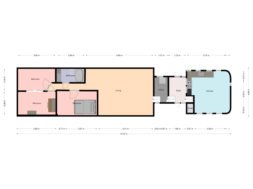 Bekijk plattegrond van Neeltje van Haringvliet 68