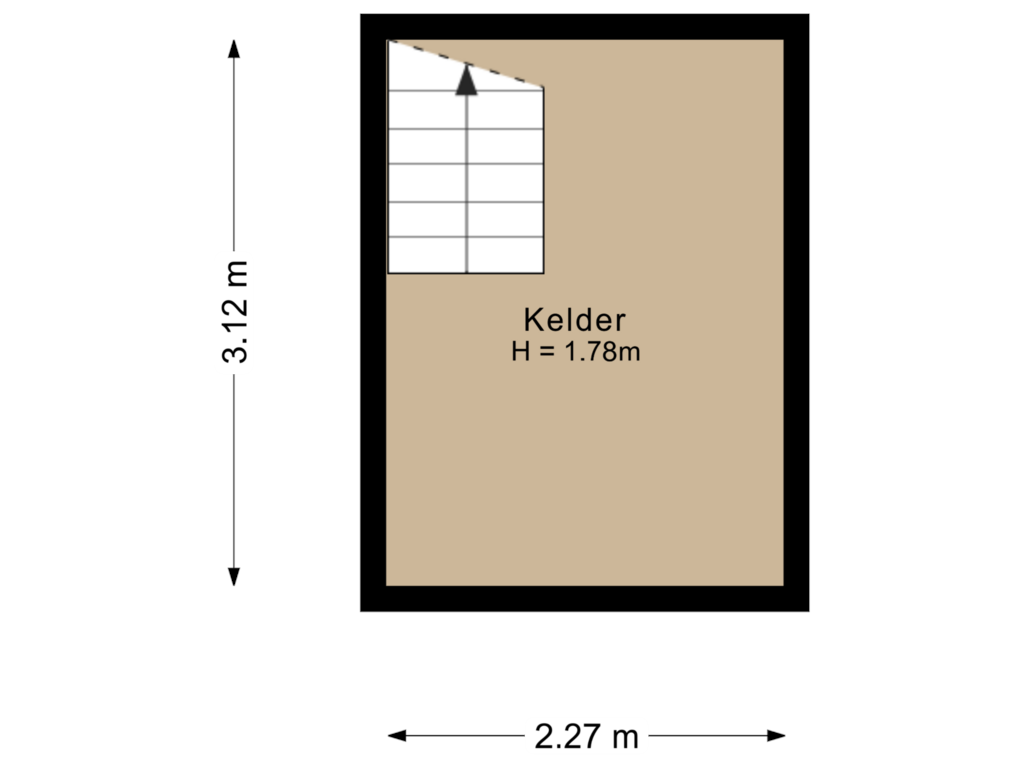 View floorplan of Kelder of Heidelaan 1