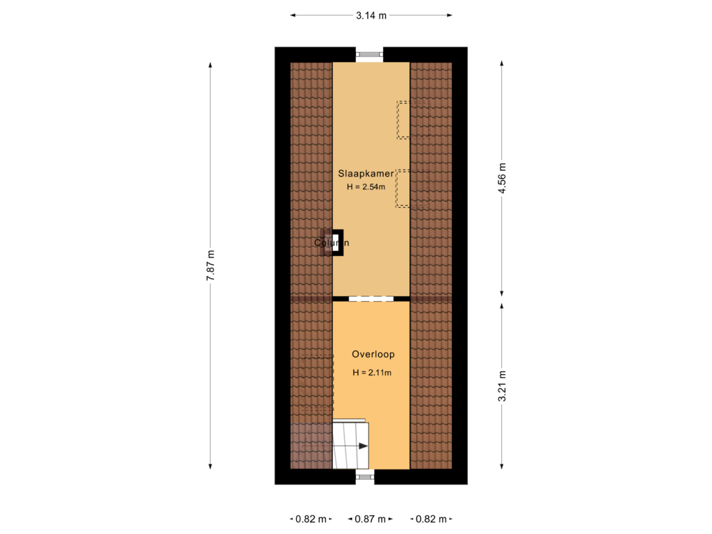 View floorplan of Tweede verdieping  of Heidelaan 1