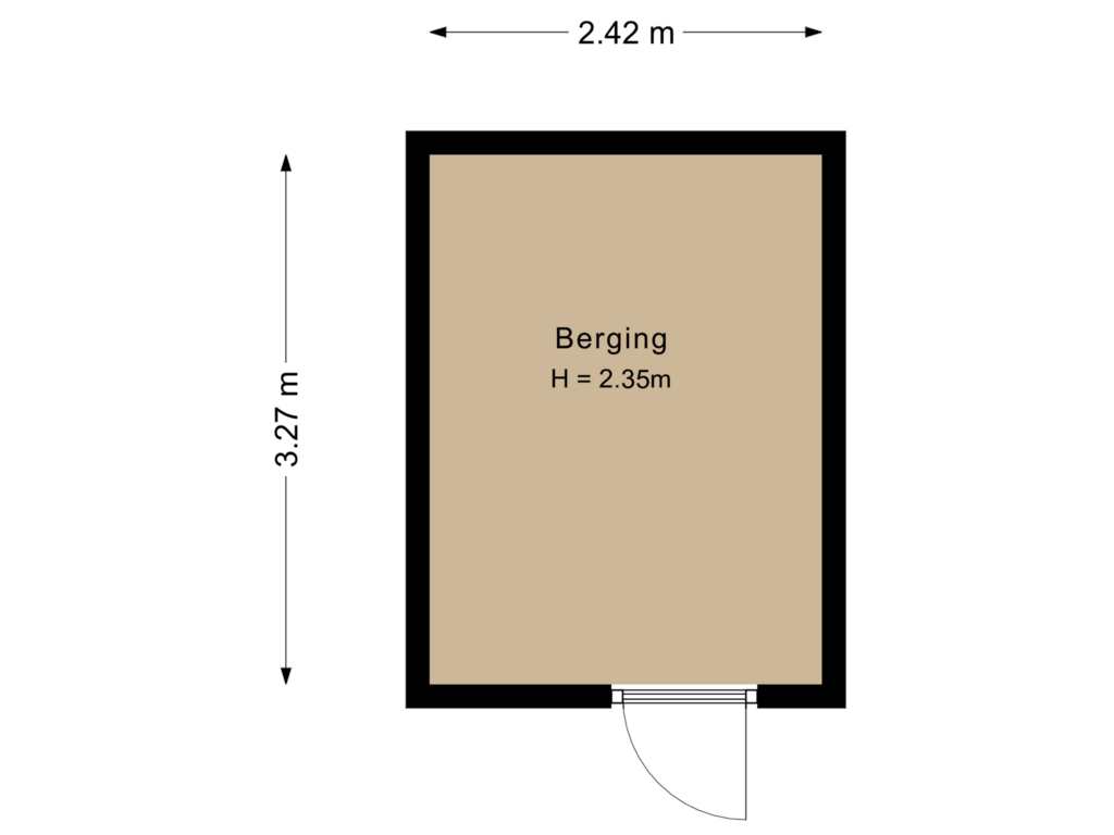 View floorplan of Berging of Heidelaan 1