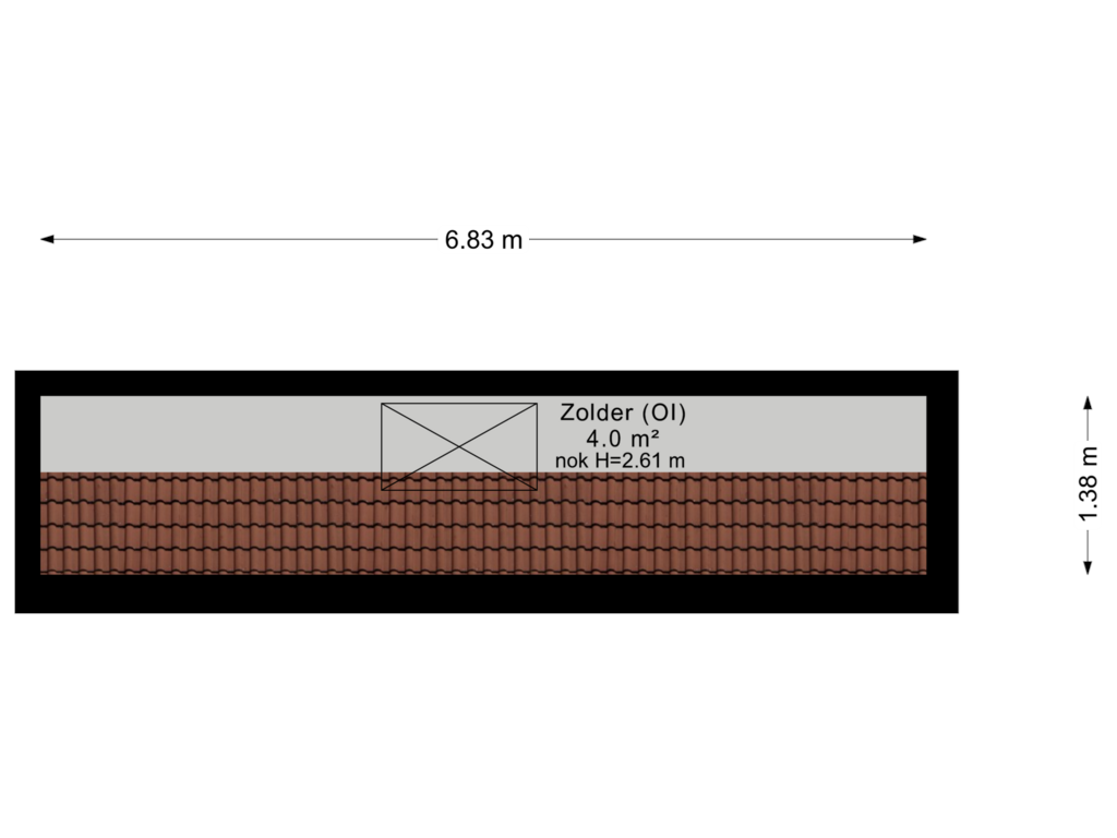 View floorplan of Derde Verdieping of Midwolderweg 70