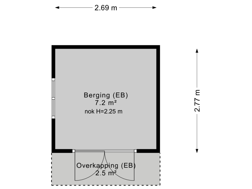 View floorplan of Berging of Midwolderweg 70