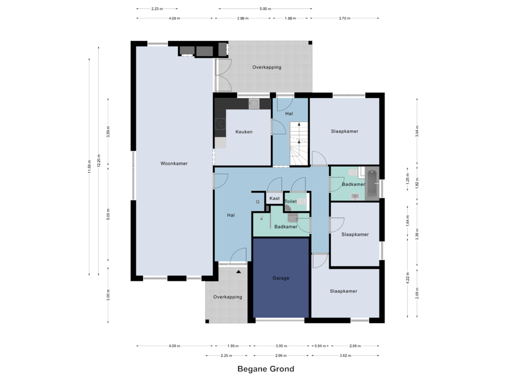 Bekijk plattegrond van Begane Grond van Jean Adamslaan 2