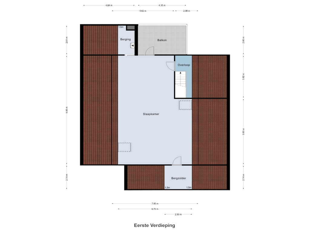 Bekijk plattegrond van Eerste Verdieping van Jean Adamslaan 2