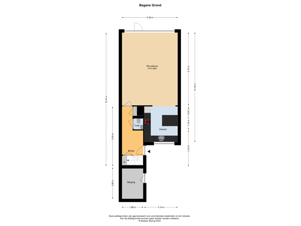 Bekijk plattegrond van Begane Grond van Amnesty Internationalweg 77