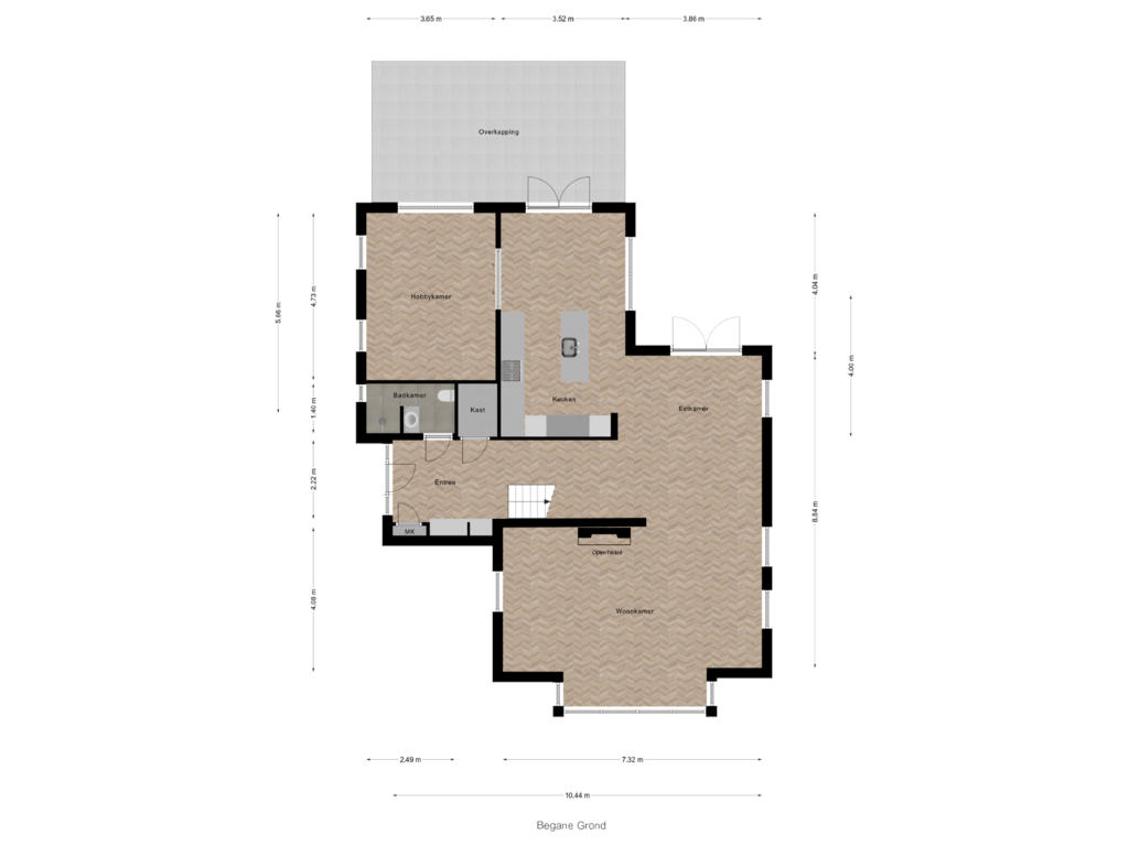 View floorplan of Begane Grond of De Klomp 10