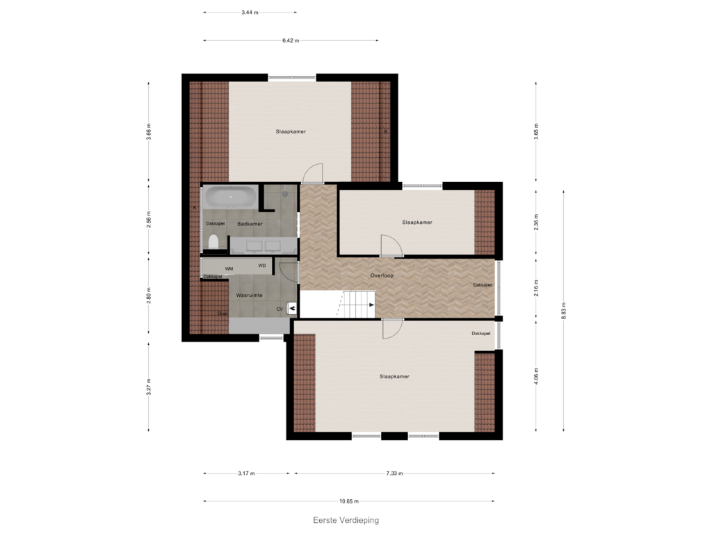 View floorplan of Eerste Verdieping of De Klomp 10