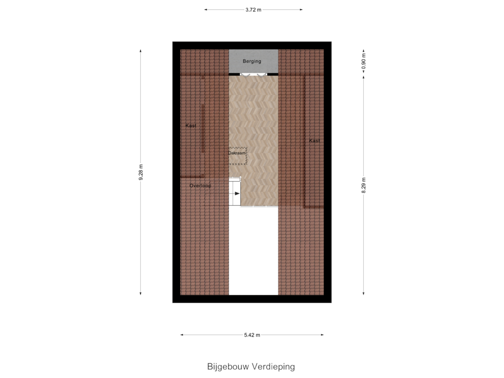 View floorplan of Bijgebouw Verdieping of De Klomp 10