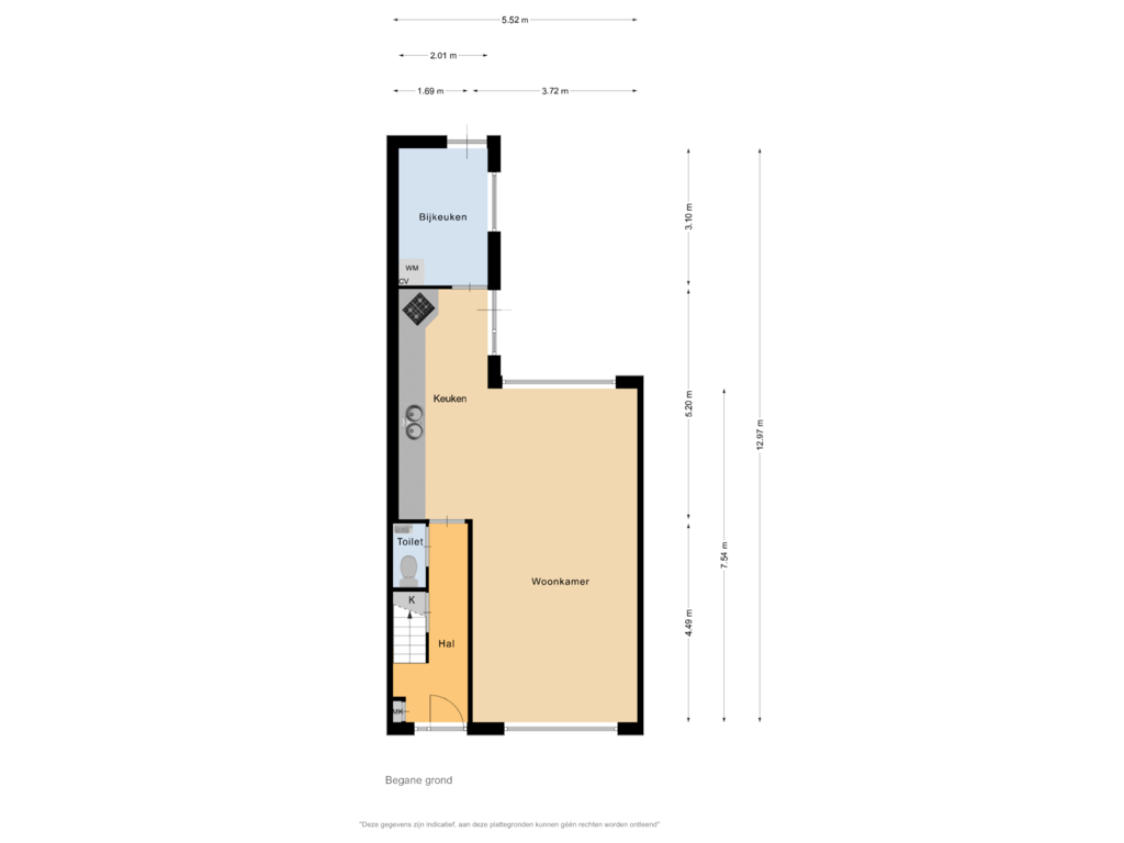 Bekijk plattegrond van Begane grond van Tuinstraat 7