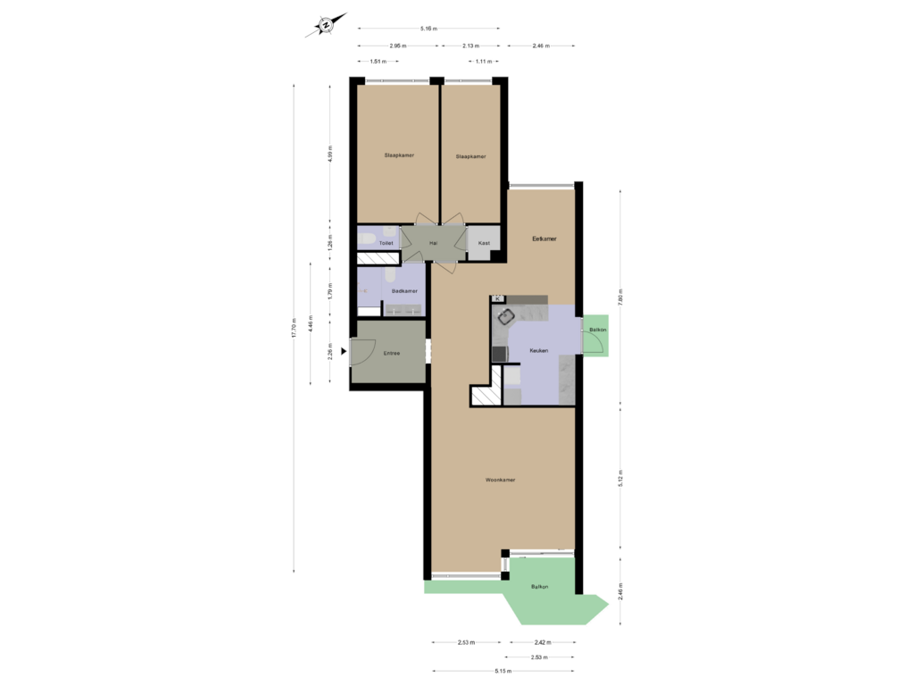 Bekijk plattegrond van 4e Verdieping van Hazepaterslaan 118