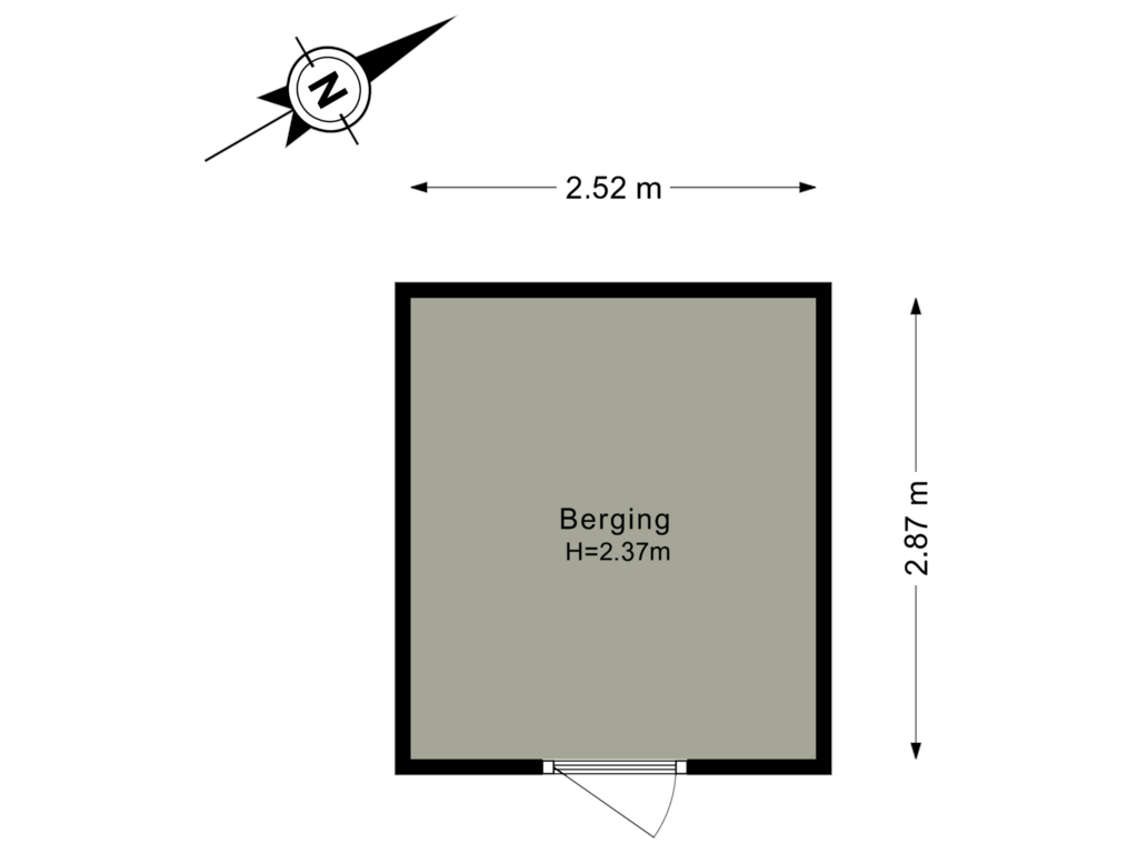 Bekijk plattegrond van Berging van Hazepaterslaan 118