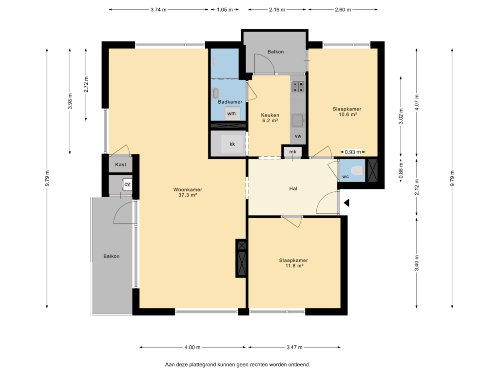 View floorplan of 1e verdieping of Sabotagelaan 58