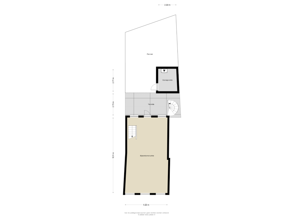 View floorplan of Eerste Verdieping of Prof van Ginnekenstraat 6