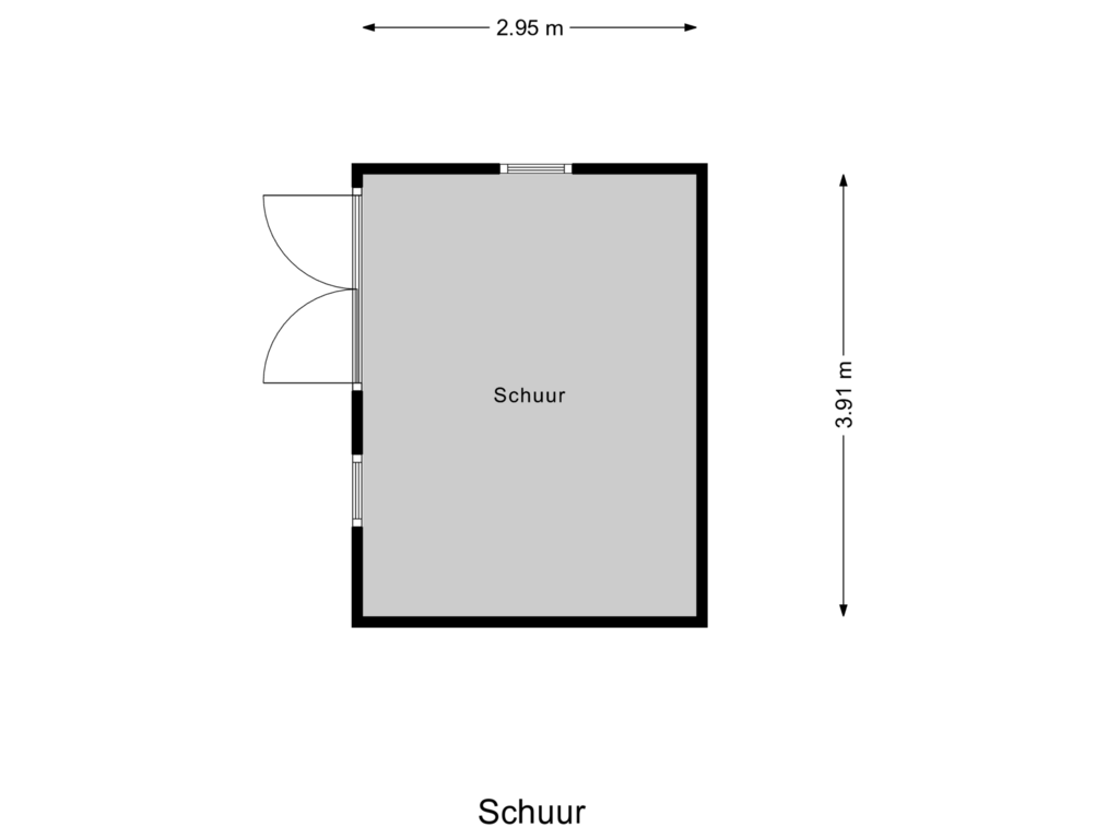 View floorplan of Schuur of Gilzeweg 43