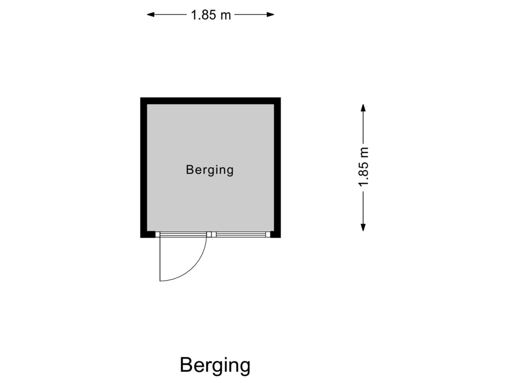 View floorplan of Berging of Gilzeweg 43