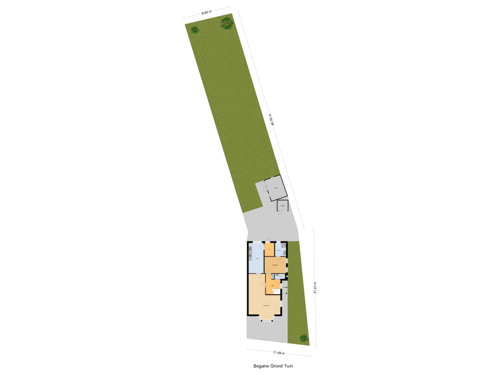 View floorplan of Begane Grond Tuin of Gilzeweg 43