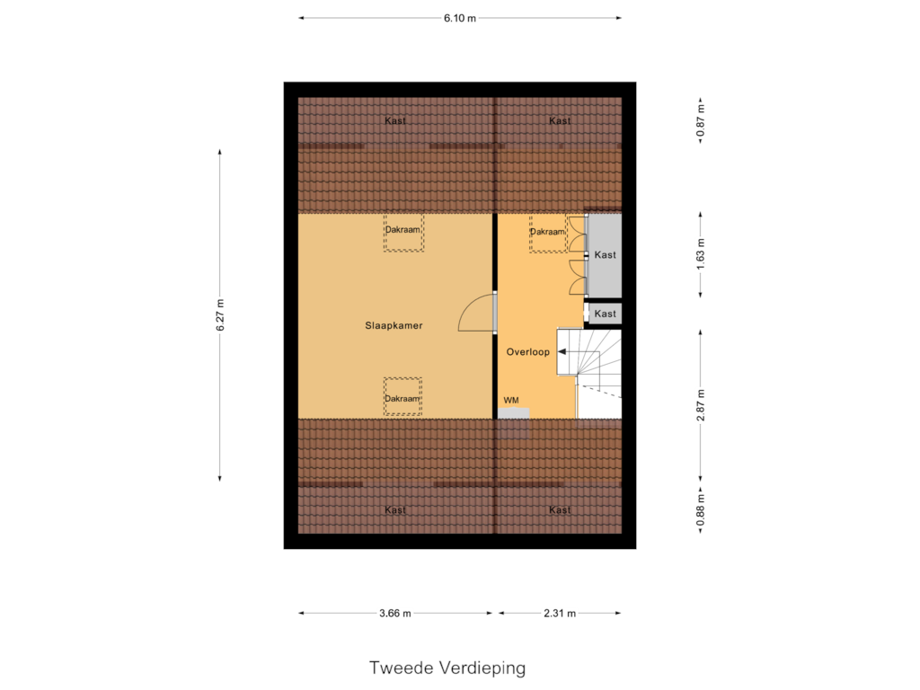 View floorplan of Tweede Verdieping of Kerkakkers 12