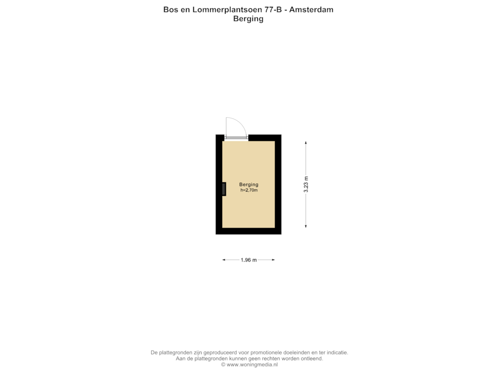 View floorplan of Berging of Bos en Lommerplantsoen 77-B