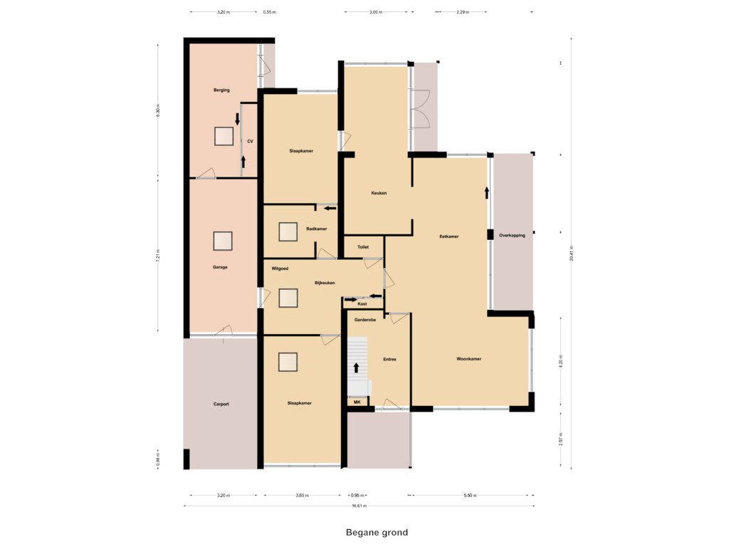 Bekijk plattegrond van Begane Grond van Dr. van de Meerendonkstraat 7