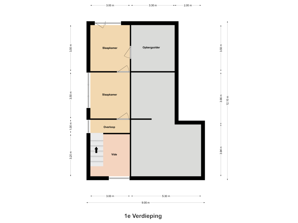 Bekijk plattegrond van 1e Verdieping van Dr. van de Meerendonkstraat 7