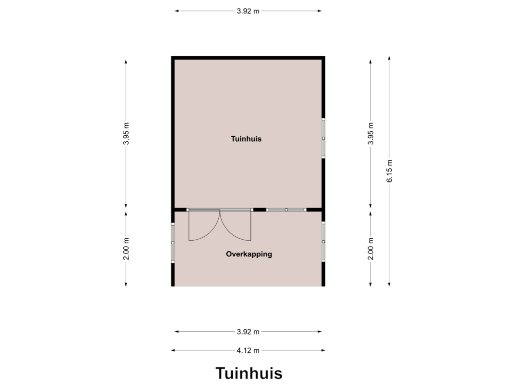 Bekijk plattegrond van Tuinhuis van Dr. van de Meerendonkstraat 7