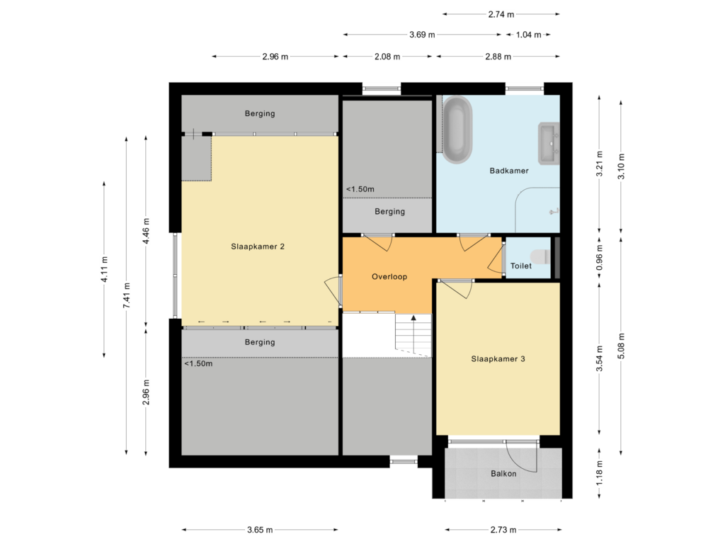 View floorplan of Eerste Verdieping of Herenweg 131