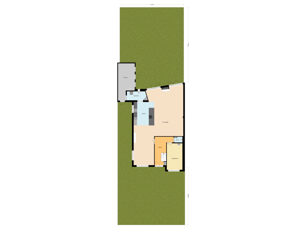 View floorplan of Situatie of Herenweg 131